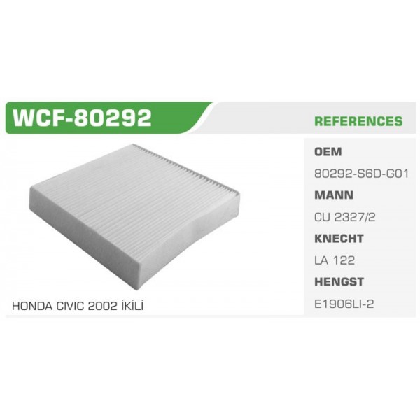 WINKEL WCF-80292 POLEN FILTRESI CIVIC 01-