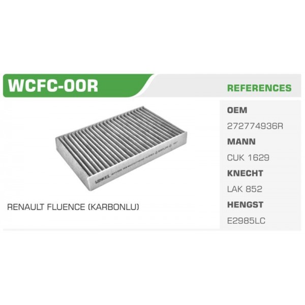 WINKEL WCFC-00R POLEN FILTRESI FLUENCE 10-