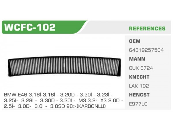 WINKEL WCFC-102 POLEN FILTRESI BMW 3 E46 00-