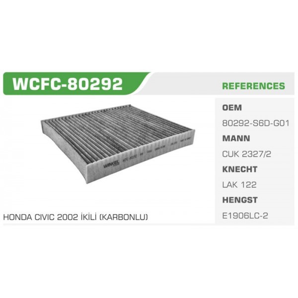 WINKEL WCFC-80292 POLEN FILTRESI CIVIC 01-