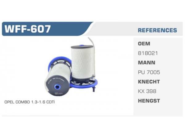 WINKEL WFF-607 MAZOT FİLTRESİ DOBLO 10-