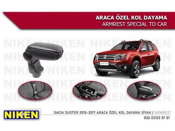  DACIA DUSTER 2010-2017 ARACA ÖZEL KOL Kolçak - Kol Dayama SİYAH