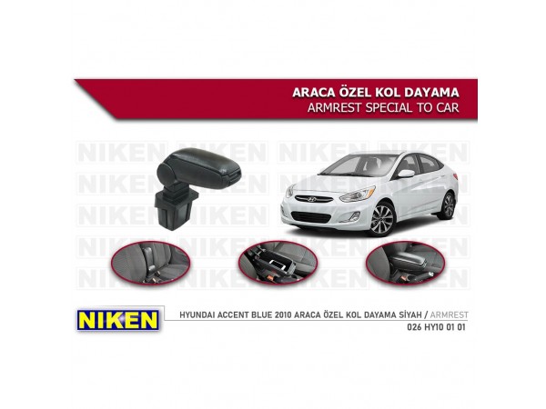  HYUNDAI ACCENT BLUE 2010 Kolçak - Kol Dayama ARACA ÖZEL  SİYAH