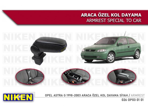  OPEL ASTRA G 1998-2003 - ARACA ÖZEL KOL DAYAMA-KOLÇAK  SİYAH