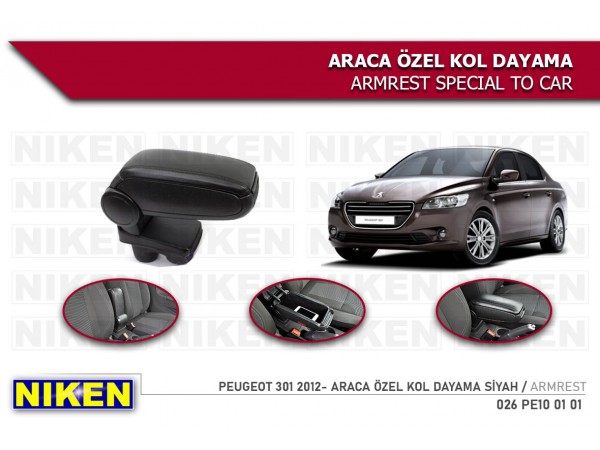  PEUGEOT 301 2012- ARACA ÖZEL KOL DAYAMA KOLÇAK SİYAH