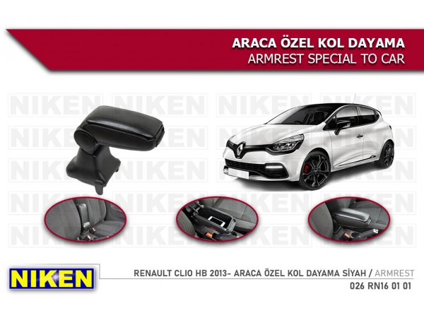  RENAULT CLIO HB 2013- ARACA ÖZEL KOL DAYAMA KOLÇAK SİYAH