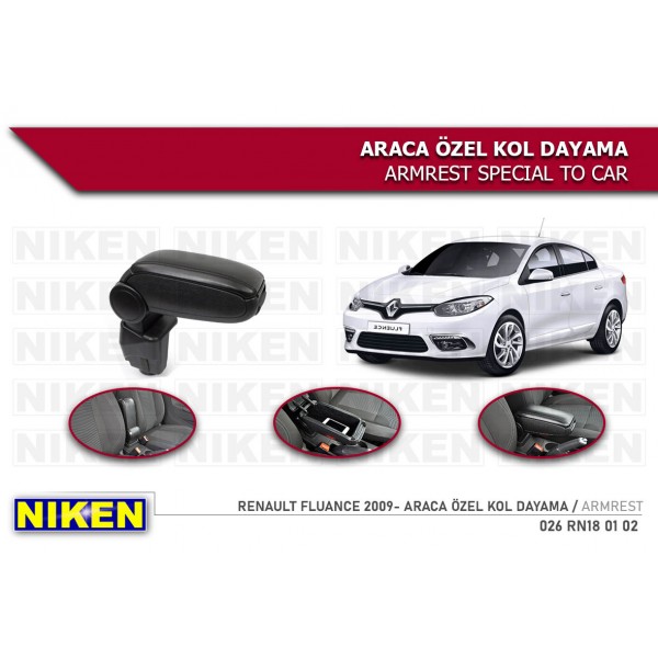  RENAULT FLUANCE 2009- ARACA ÖZEL KOL DAYAMA KOLÇAK  SİYAH