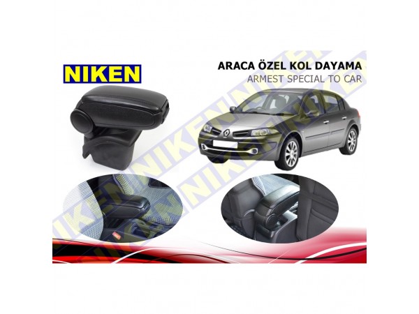  RENAULT MEGANE II 2003 - 2011  ARACA ÖZEL KOL DAYAMA KOLÇAK SİYAH