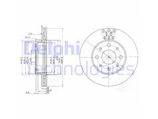 DELPHI BG3425 FREN DISKI ÖN PALIO 96-