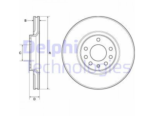 DELPHI BG3770C FREN DISKI ON ASTRA CLASSIC 99-