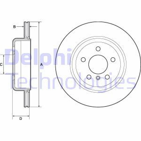 FREN DISKI ARKA BMW 5 F10 F11 10-;